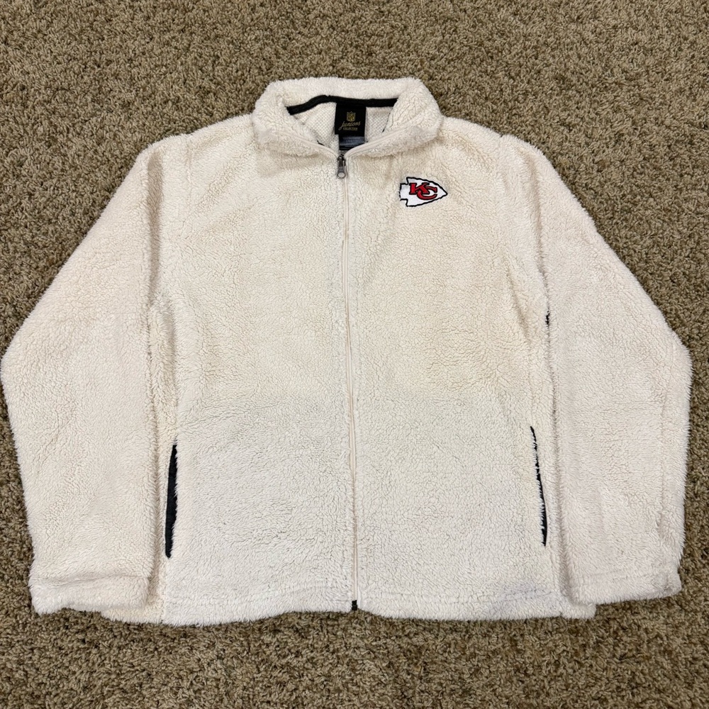 NFL Juniors Collection Kansas City Chiefs Full Zip Sherpa Jacket Sz.LG (11-13)